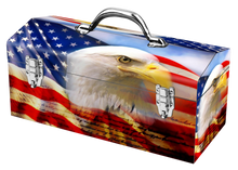 Load image into Gallery viewer, American Flag Eagle Portrat Steel Box